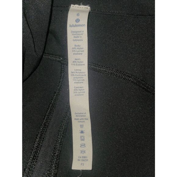 Lululemon Full Zip Running Jacket. Black Size 6 - Picture 7 of 7